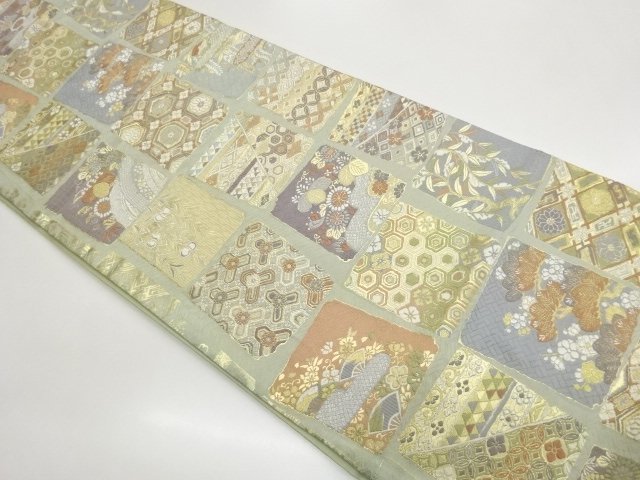 JAPANESE KIMONO / FUKURO OBI / WOVEN CLASSICAL PATTERN 